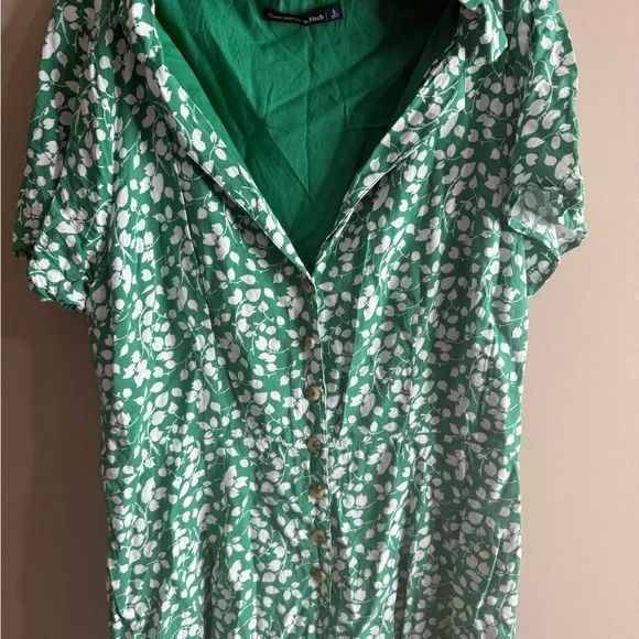 Abercrombie and Fitch Green Floral Women's romper large - Picture 5 of 15